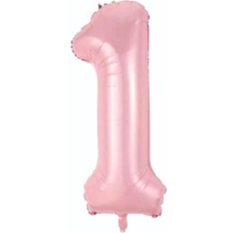 1- RAKAM 34” PEMBE BALON 76cm