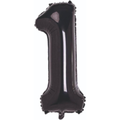 1- RAKAM 34” SİYAH BALON 76cm