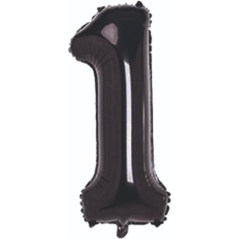 1- RAKAM 34” SİYAH BALON 76cm