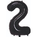 2- RAKAM 40 İNÇ SİYAH BALON 100CM