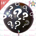 HAZIR BASKILI BALON 18" CİNSİYET SORU İŞARETLİ 10’LU