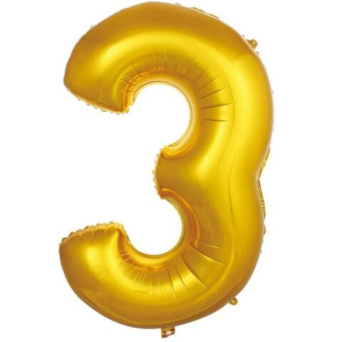 3- RAKAM 34 İNÇ GOLD BALON 76cm
