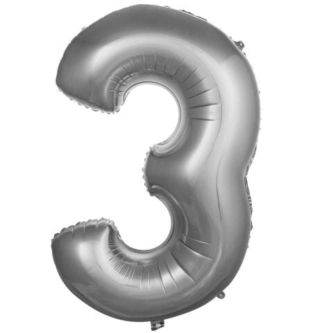 3- RAKAM 34 İNÇ GÜMÜŞ BALON 76cm