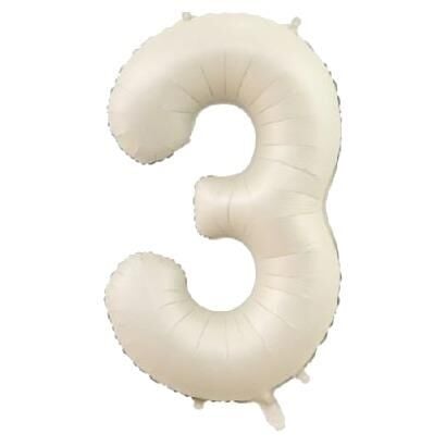 3- RAKAM 34” KREM BALON 76cm