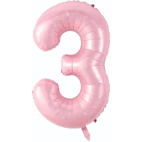 3- RAKAM 34" PEMBE BALON 76cm