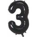 3- RAKAM 34" SİYAH BALON 76cm
