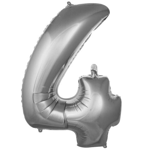 4- RAKAM 34 İNÇ GÜMÜŞ BALON 76CM