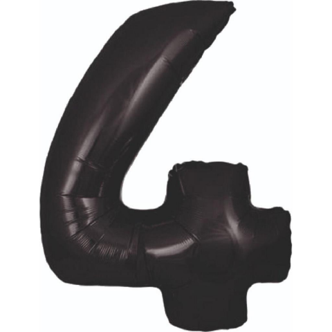 4- RAKAM 34" SİYAH BALON 76cm