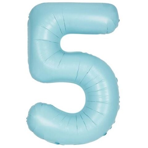5- RAKAM 34" MAVİ BALON 76cm