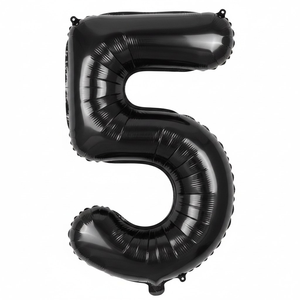 5 Rakam Siyah Balon