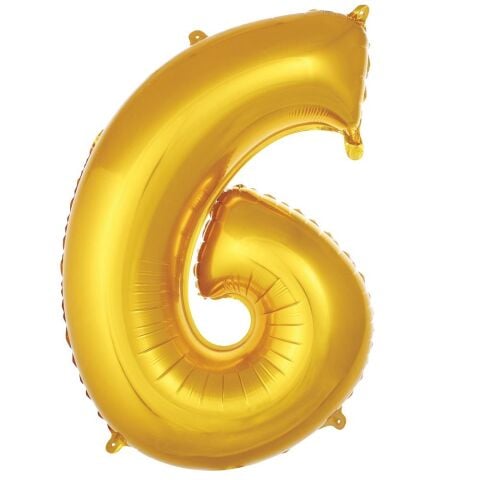 6- RAKAM 34 İNÇ GOLD BALON 76CM