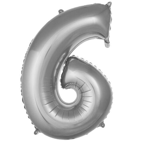 6- RAKAM 34 İNÇ GÜMÜŞ BALON 76CM