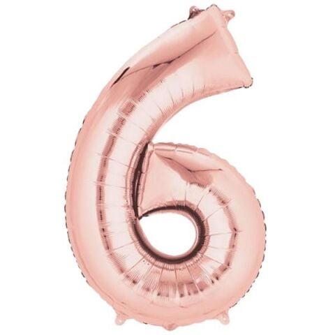 6- RAKAM 34" ROSEGOLD BALON 76cm