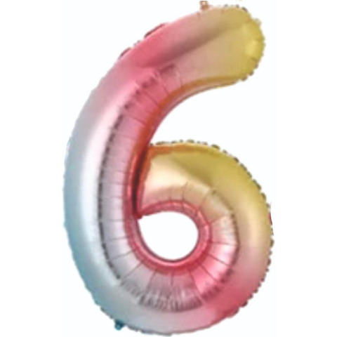 6- RAKAM 34 İNÇ GÖKKUŞAĞI BALON 76cm
