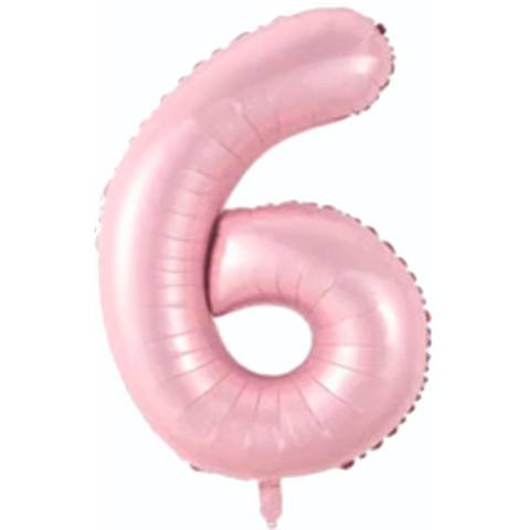 6- RAKAM 34" PEMBE BALON 76cm