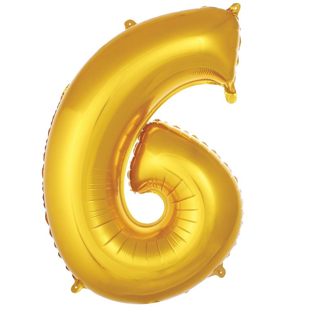 6/9- RAKAM 40” GOLD BALON 100CM