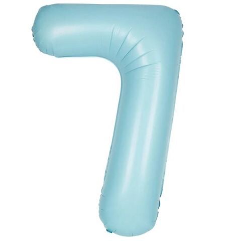 7- RAKAM 34" MAVİ BALON 76cm