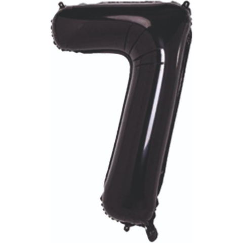 7- RAKAM 34" SİYAH BALON 76cm