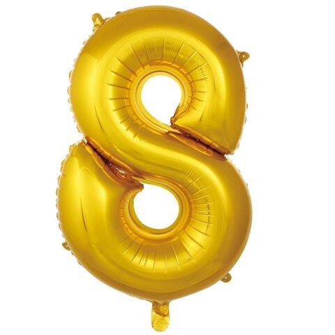 8- RAKAM 34 İNÇ GOLD BALON 76cm