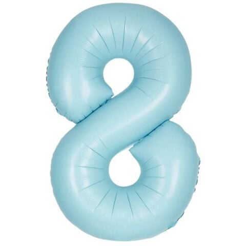 8- RAKAM 34" MAVİ BALON 76cm