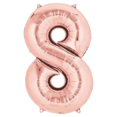 8- RAKAM 34" ROSEGOLD BALON 76cm