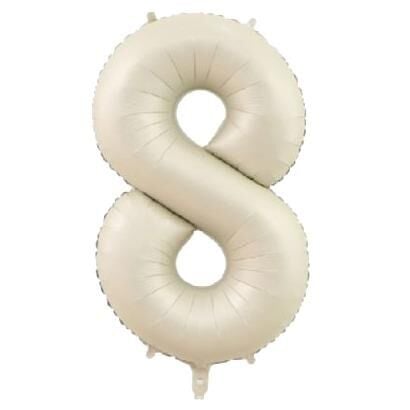 8- RAKAM 34” KREM BALON 76CM