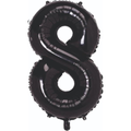 8- RAKAM 34" SİYAH BALON 76cm
