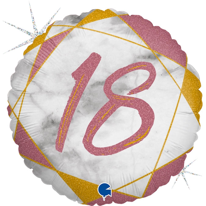 FOLYO BALON GRABO 18" MARBLE PİNK