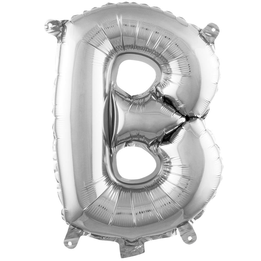 B- HARF 34 İNÇ GÜMÜŞ BALON 76cm