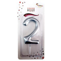 BÜYÜK BOY RAKAM GOLD/GÜMÜŞ MUM 13,5 CM