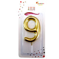 BÜYÜK BOY RAKAM GOLD/GÜMÜŞ MUM 13,5 CM