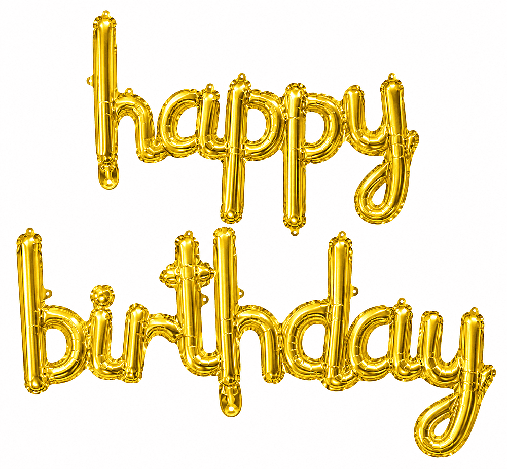 G HAPPY KALİGRAFİK GOLD BALON SET