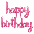 Kaligrafik Happy Birthday balon Pembe FLY-HPY/05