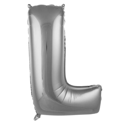 L- HARF 34 İNÇ GÜMÜŞ BALON 76cm