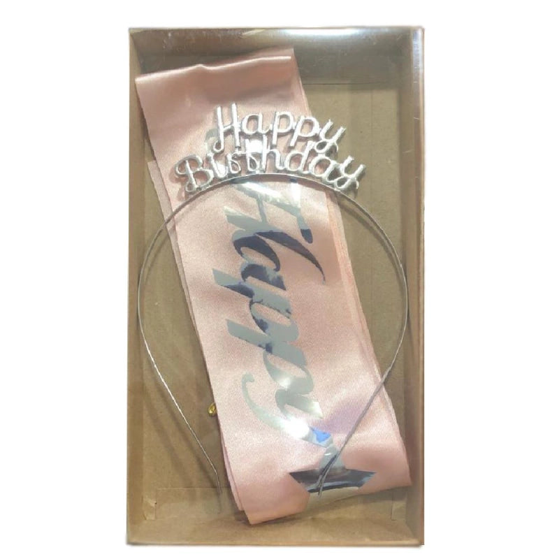 PARTİ SETİ HAPPY BIRTHDAY PEMBE-GÜMÜŞ