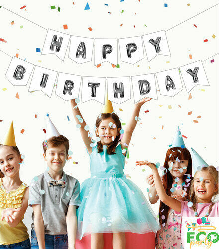 BANNER HAPPY BİRTDAY BEYAZ GÜMÜŞ
