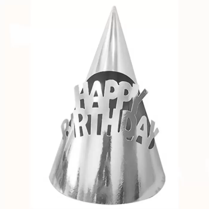 KÜLAH ŞAPKA HAPPY BİRTHDAY GÜMÜŞ