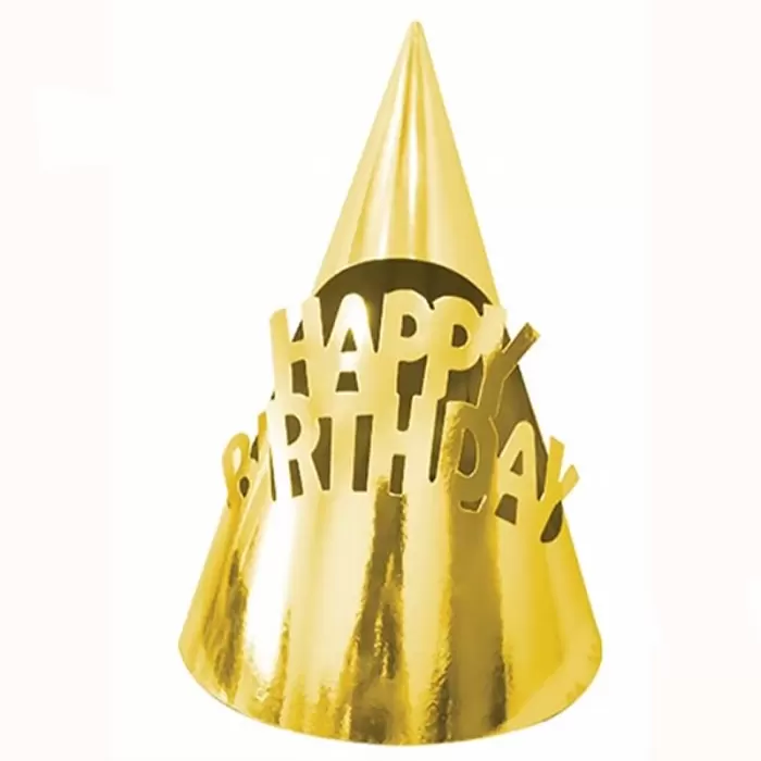 KÜLAH ŞAPKA HAPPY BİRTHDAY GOLD