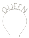 TAŞLI METAL TAÇ QUEEN GÜMÜŞ