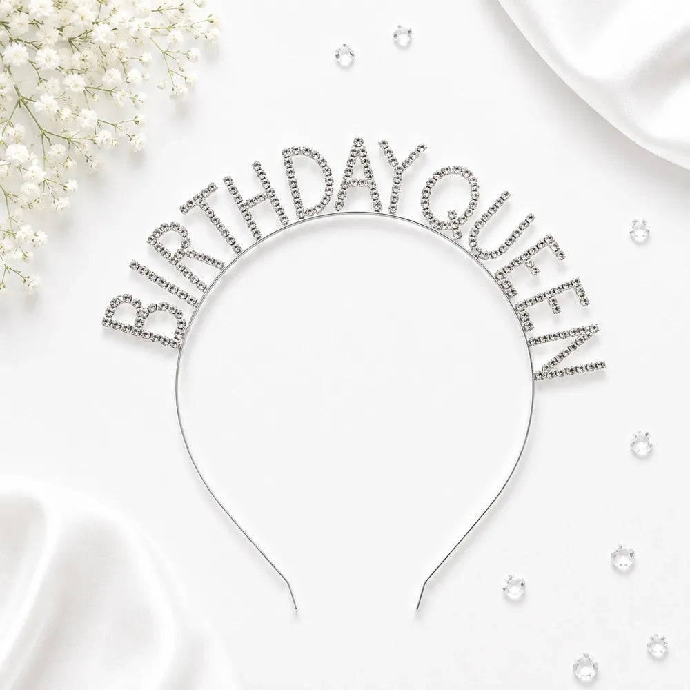 METAL TAÇ BİRTHDAY QUEEN GÜMÜŞ