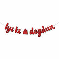 KALİGRAFİ BANNER KIRMIZI İYİ Kİ DOĞDUN
