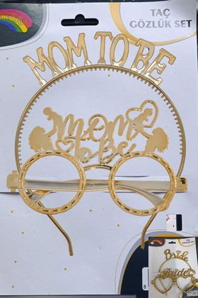 TAÇ GÖZLÜK SET MİKA MOM TO BE GOLD
