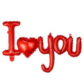 I Love You Birleşik Yazı Folyo Balon
