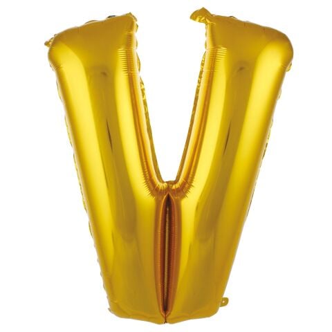 V- HARF 34 İNÇ GOLD BALON 76cm